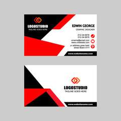 Business card studio media concept vector design