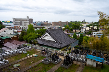 Odawara Cemetery, high up in the city.