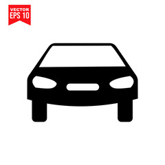 car with a car icon sign symbol Flat vector illustration for graphic and web design.
