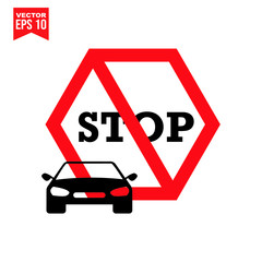no parking sign symbol Flat vector illustration for graphic and web design.