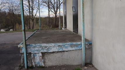 typical soviet hangar in rural zone