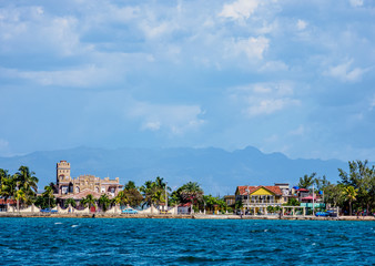 View over Cienfuegos Bay towards La Punta, Cienfuegos, Cienfuegos Province, Cuba