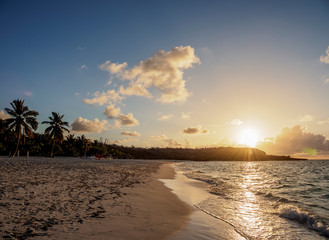Fototapeta na wymiar Playa Esmeralda at sunset, Holguin Province, Cuba