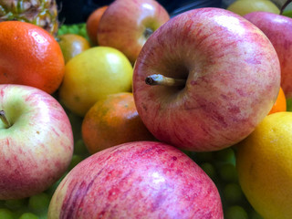 Fresh fruit drying having been washed as a precaution due to the coronavirus pandemic.