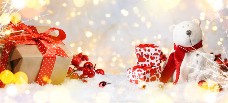 Christmas and New Year holiday background