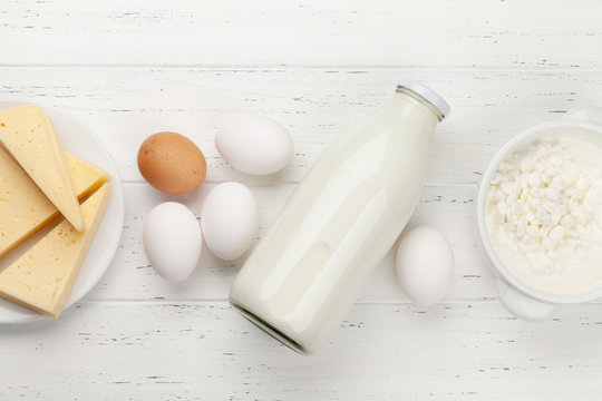 Dairy Products, Milk, Cottage, Cheese And Eggs