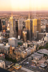 Aerial view of downtown Melbourne