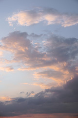 sunset in the sky