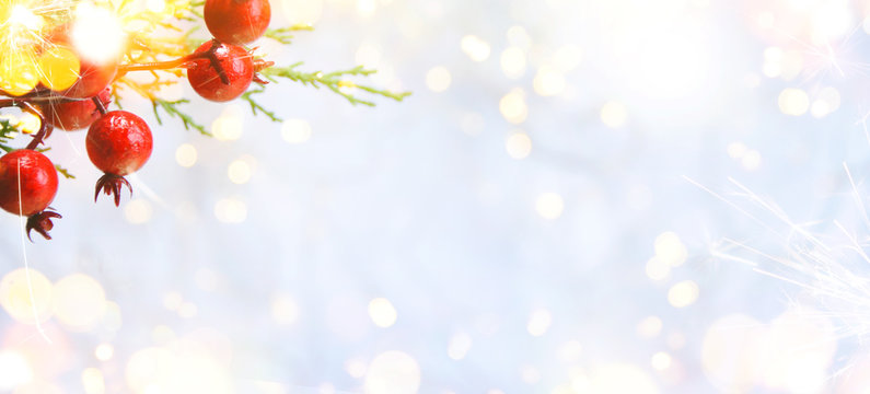 Christmas and New Year holiday background