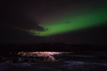 Fototapeta na wymiar northern lights at night