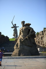 monument to the heroes of the battle of Stalingrad on Mamayev Kurgan Volgograd Russia