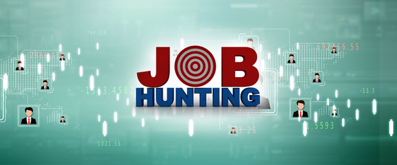 hunting Job Concept 3d illustration