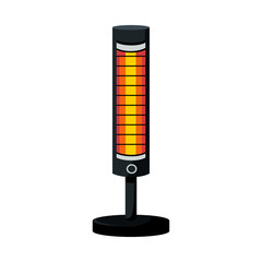 Vector design of heater and infrared sign. Graphic of heater and warmness vector icon for stock.