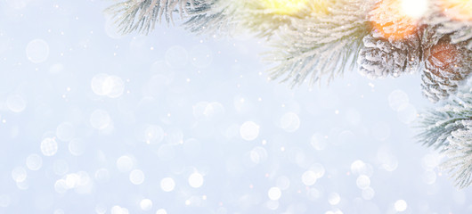 Christmas holiday snow background