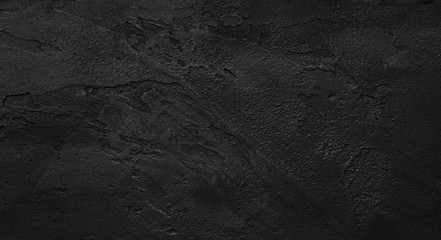 Fototapeta na wymiar black wall texture rough background dark. Concrete floor or old grunge background with black.