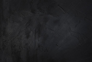 black wall texture rough background dark. Concrete floor or old grunge background with black.