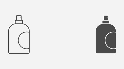 Liquid soap outline and filled vector icon sign symbol
