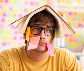 Student preparing for exams with many conflicting priorities