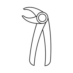 Vector illustration of pliers and tool sign. Graphic of pliers and steel stock vector illustration.