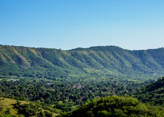 Fototapeta na wymiar Landscape of El Cobre, Santiago de Cuba Province, Cuba