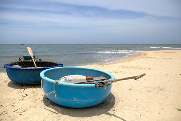 fishing boat on the beach, mui ne, Vietnam.