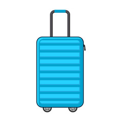 Suitcase vector icon.Cartoon vector icon isolated on white background suitcase.