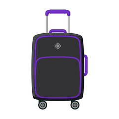Suitcase vector icon.Cartoon vector icon isolated on white background suitcase.
