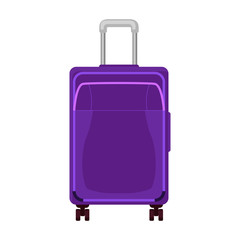 Suitcase vector icon.Cartoon vector icon isolated on white background suitcase.