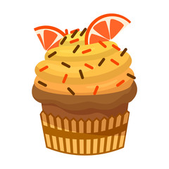 Cupcake vector icon.Cartoon vector icon isolated on white background cupcake.