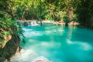 Fototapeta premium Kunag Si Waterfalls In Luang Prabang Laos 
