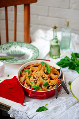 Baked pulled beef stuffed shells...style rustic