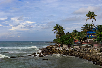 Fototapeta na wymiar Thangassery saint thomas fort / Kerala / thangassery light house / thangassery beach