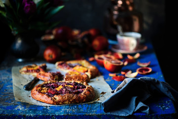 Blood orange galette..selective focus