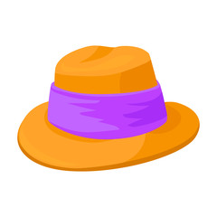 Summer hat vector icon.Cartoon vector icon isolated on white background summer hat.