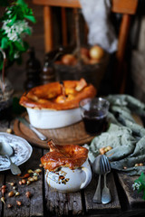 Lamb shank pies.style rustic.