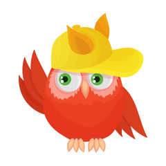 Owl vector icon.Cartoon vector icon isolated on white background owl.