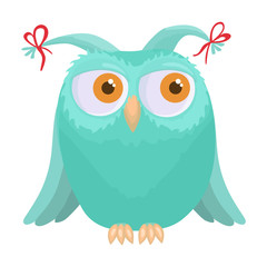 Owl vector icon.Cartoon vector icon isolated on white background owl.