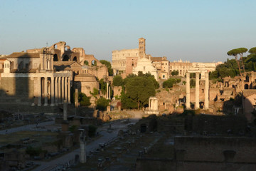 Fototapeta na wymiar Above the Roman Forum