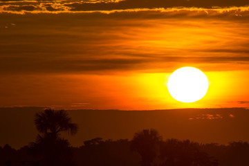 sunset in the mountains