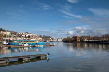 Naklejka premium View across Bristol Harbour towards Hotwells. 