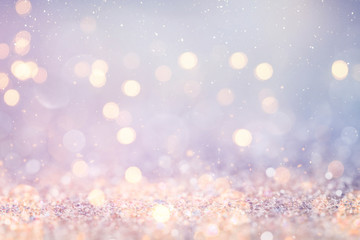 Christmas and New Year holidays background, glitter vintage lights background. defocused.