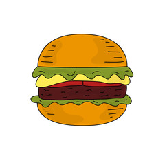 Hamburger Doodle Icon