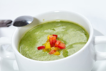 green cream soup