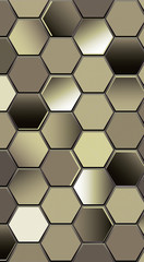 Abstract seamless background with hexagon colored tiles