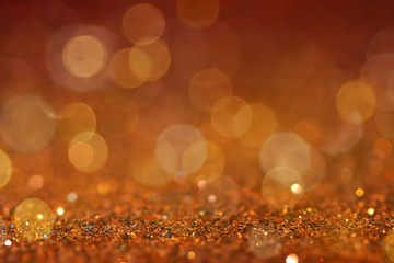 Christmas and New Year holidays background, glitter vintage lights background. defocused.