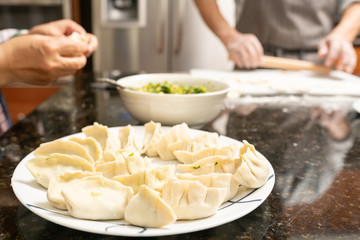 Home made Chinese dumplings