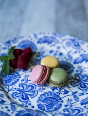 macaroons on a wooden table