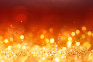 Christmas and New Year holidays background, glitter vintage lights background. defocused.