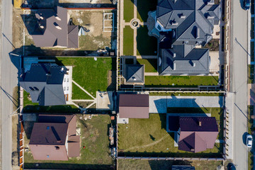 New House with garden and solar panels on the roof