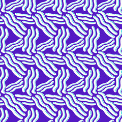 Fototapeta na wymiar vector multi white three freeform liquid seamless pattern on violet